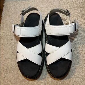 Dr. Martens White Platform Sandals Women’s 8